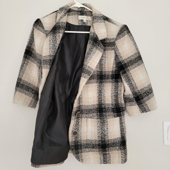 Anthropologie Third Piece Plaid Wool Blazer - Picture 8 of 12